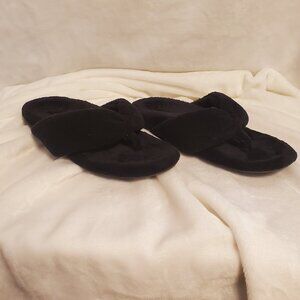 Adorable Vionic Lydia Black Terry Slippers, Flip Flop Style, Women's Size 7